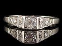 Vintage 18ct W/Gold 0.42CT Diamond Art Deco Ring