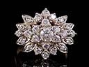 Vintage 14ct Gold 1.39CT Diamond Cluster Ring