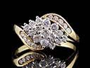 Vintage 18ct Gold 1.20CT Diamond Cluster Ring