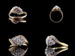 Vintage 18ct Gold 1.20CT Diamond Cluster Ring