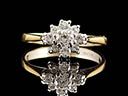 Vintage 18ct Gold 0.33CT Diamond Cluster Ring