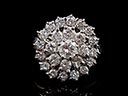 Vintage 18ct W/Gold 1.76CT Diamond Cluster Ring