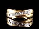 Vintage 18ct Gold 0.50CT Diamond Crossover Ring