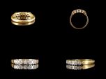 Vintage 9ct Gold 5 Diamond Eternity Ring
