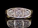 Gents Vintage 18ct Gold 3 Stone 0.65CT Diamond Ring
