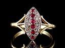 Vintage 18ct Ruby & Diamond Art Deco Ring
