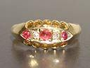 Antique 18ct Gold Ruby & Diamond Ring