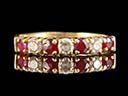 Vintage 18ct Gold Ruby & Diamond Half Eternity Ring