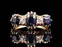 Antique 18ct Gold Sapphire & Diamond Ring