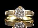 Vintage 18ct Gold .92ct Diamond Solitaire Engagement Ring