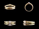Vintage 18ct Gold 0.20CT Diamond Solitaire Ring