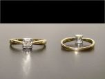 Vintage 9ct Gold & Diamond Art Deco Ring 