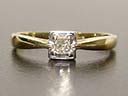 Vintage 9ct Gold & Diamond Art Deco Ring 