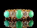 Antique 18ct Gold Turquoise & Diamond Ring