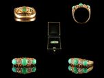 Antique 18ct Gold Turquoise & Diamond Ring