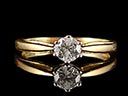 Vintage 18ct Gold 0.25CT Diamond Engagement Ring
