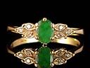 Vintage 18ct Emerald & Diamond Flower Ring