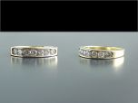 Vintage 18ct Gold 7 Diamond Half Eternity Ring
