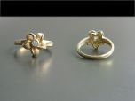Vintage 14ct Gold Diamond Flower Ring