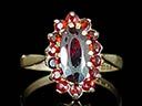 Antique 9ct Gold Garnet Cluster Ring