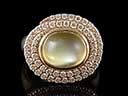 Vintage 9ct Gold Lemon Quartz & Diamond Ring