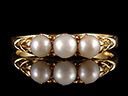 Antique 18ct Gold & Pearl Trilogy Ring