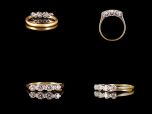 Vintage 18ct Gold & Plat .52CT Diamond Eternity Ring