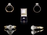 Vintage 18ct Gold & Plat 1.14ct Diamond Engagement Ring