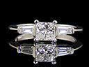 Vintage 18ct Princess Cut Diamond Engagement Ring 