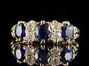 Victorian 18ct Gold Sapphire & Diamond Ring