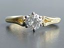 Vintage 18ct .50CT Diamond Engagement Ring