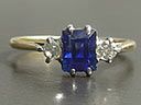 Vintage 18ct Gold Sapphire & Diamond Ring 