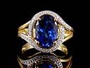 Vintage 18ct Gold 3.00CT Tanzanite & Diamond Ring