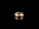 Vintage 18ct Tri-Coloured Gold Cartier Trinity Wedding Ring