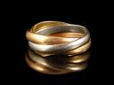 Vintage 18ct Tri-Coloured Gold Cartier Trinity Wedding Ring 