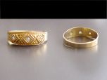 Antique 18ct Gold Triple Diamond Wedding Ring
