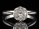 Antique Platinum 0.90CT Diamond Engagement Ring