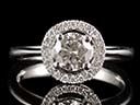 Vintage 18ct W/Gold 0.78CT Diamond Art Deco Engagement Ring
