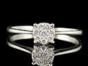 Vintage 18ct W/Gold 0.16CT Diamond Cluster Ring