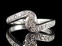 Vintage 18ct W/Gold 0.72CT Diamond Crossover Ring