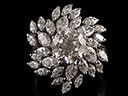 Vintage Platinum 6.03ct Diamond Cluster Ring
