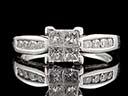Vintage 18ct W/Gold 0.60CT Princess Cut Diamond Engagement Ring