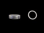 Vintage 18ct White Gold Sapphire & Diamond Art Deco Full Eternity Ring