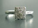 Vintage 18ct W/Gold & Plat Art Deco Ring 