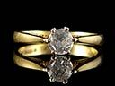 Vintage 18ct Gold 0.49CT Diamond Solitaire Engagement Ring 