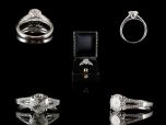 Vintage Platinum 1.79ct Diamond Engagement Ring 