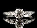 Vintage 18ct W/Gold & Plat 0.70CT Diamond Art Deco Engagement Ring