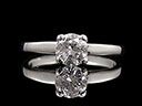 Vintage Platinum 0.63CT Diamond Solitaire Engagement Ring