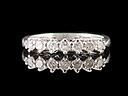 Vintage Platinum 0.33CT Diamond Half Eternity Ring