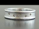 Vintage Silver & Rhinestone Band Ring